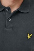 Бавовняне поло Lyle & Scott колір чорний однотонний
