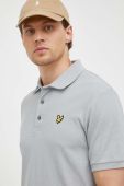 Поло Lyle & Scott чоловічий колір сірий однотонний