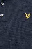 Поло Lyle & Scott чоловічий колір синій з аплікацією