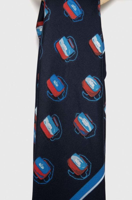 Шовкова хустка на шию Tommy Hilfiger візерунок колір блакитний (2925980) фото 2
