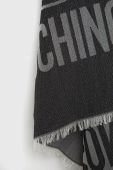 Шарф Moschino чоловічий колір чорний візерунок (3004067)
