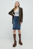 Джинсова спідниця Guess mini олівець колір блакитний (2922237)