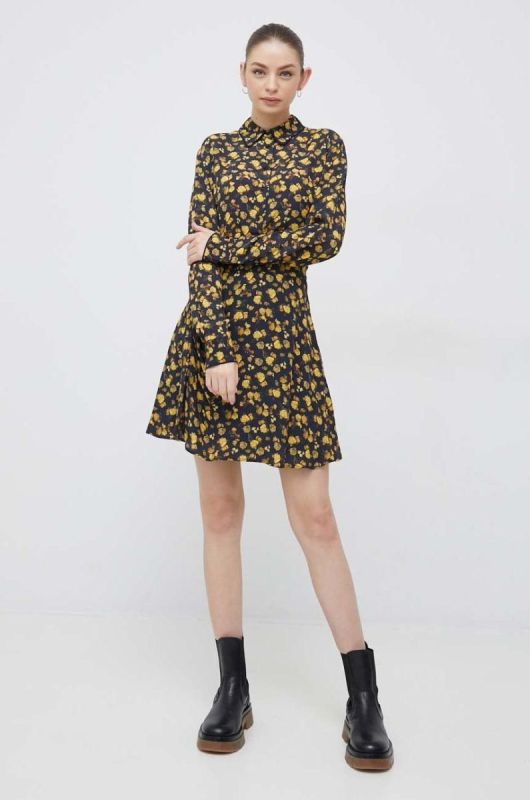 Спідниця Tommy Hilfiger колір жовтий mini розкльошена фото 2