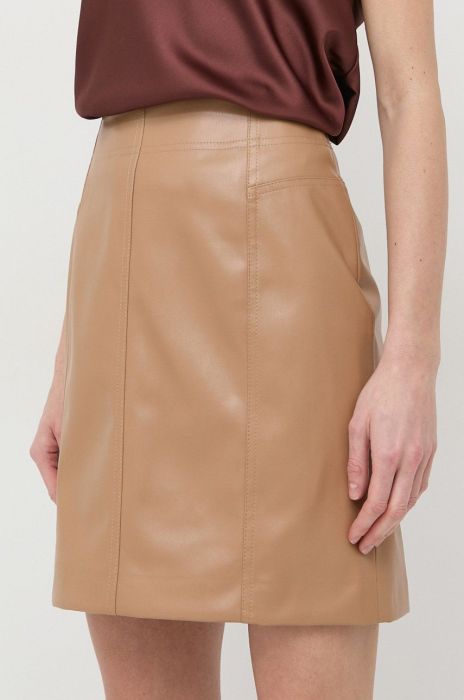 Спідниця BOSS колір бежевий mini пряма Спідниця BOSS колір бежевий mini пряма
