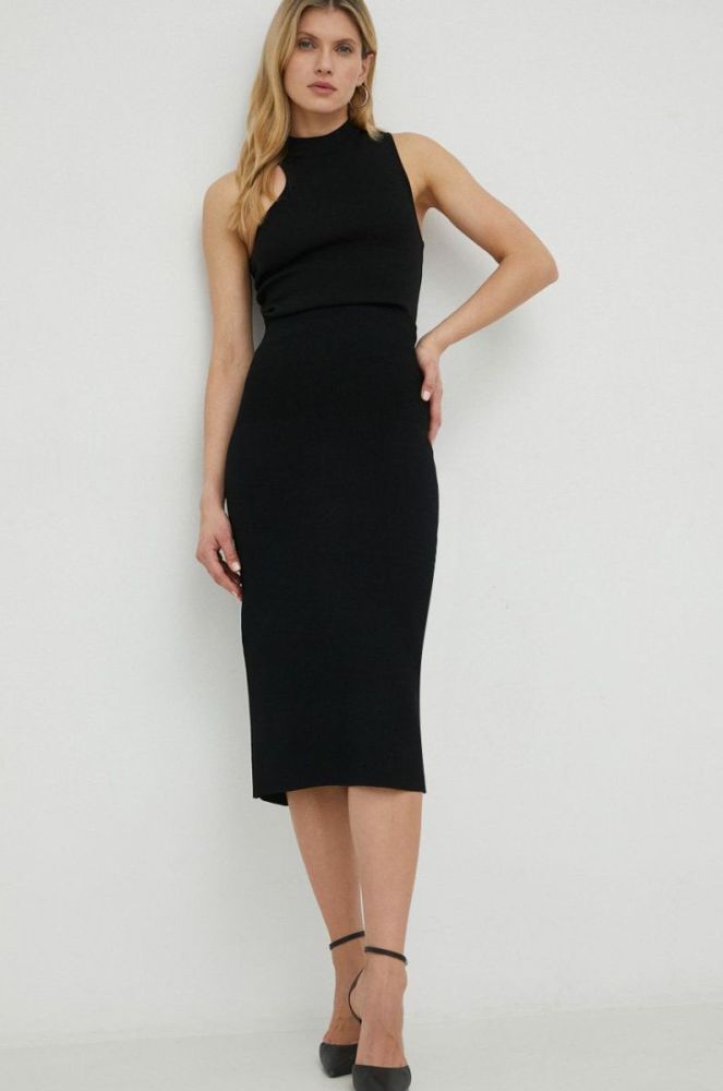 Спідниця Victoria Beckham колір чорний mini олівець фото 3