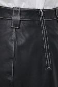 Шкіряна спідниця PS Paul Smith колір чорний mini розкльошена