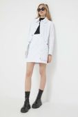 Спідниця Love Moschino колір білий mini розкльошена Спідниця Love Moschino колір білий mini розкльошена