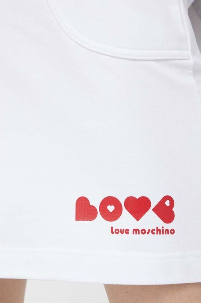 Спідниця Love Moschino колір білий mini розкльошена фото 4