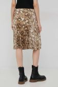 Спідниця Lauren Ralph Lauren колір коричневий mini розкльошена Спідниця Lauren Ralph Lauren колір коричневий mini розкльошена