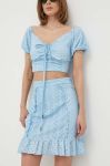 Спідниця Guess mini пряма колір блакитний (3247930) Спідниця Guess mini пряма колір блакитний (3247930)