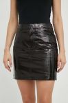 Шкіряна спідниця Gestuz колір чорний mini пряма (2824784) Шкіряна спідниця Gestuz колір чорний mini пряма (2824784)