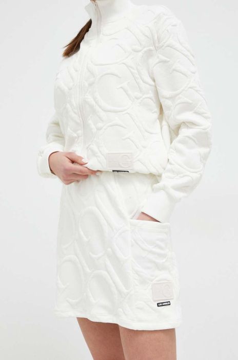 Спідниця Guess колір бежевий mini пряма (3078097)