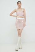 Спідниця Guess колір рожевий mini олівець (2965799)