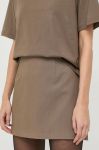 Спідниця Herskind Debby колір коричневий mini пряма Спідниця Herskind Debby колір коричневий mini пряма