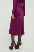 Спідниця Patrizia Pepe колір фіолетовий midi пряма