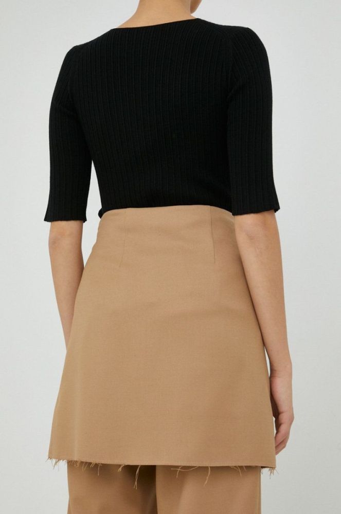 Спідниця By Malene Birger колір бежевий mini олівець фото 3