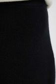 Вовняна спідниця Dkny колір чорний maxi пряма Вовняна спідниця Dkny колір чорний maxi пряма