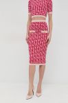 Спідниця Elisabetta Franchi колір рожевий midi олівець Спідниця Elisabetta Franchi колір рожевий midi олівець