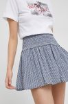 Спідниця Pepe Jeans Basma колір синій mini розкльошена Спідниця Pepe Jeans Basma колір синій mini розкльошена