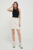Джинсова спідниця Pepe Jeans Lilly Lace колір бежевий mini пряма