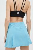 Спідниця adidas Performance mini розкльошена колір блакитний
