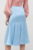 Спідниця Trussardi midi розкльошена колір блакитний
