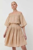 Спідниця Twinset колір бежевий mini розкльошена