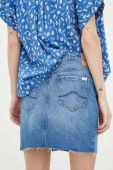 Спідниця Mustang mini пряма колір блакитний Спідниця Mustang mini пряма колір блакитний
