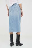 Джинсова спідниця Mustang midi пряма колір блакитний