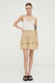 Спідниця Mustang колір бежевий mini розкльошена Спідниця Mustang колір бежевий mini розкльошена