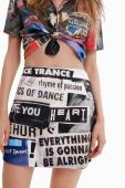 Спідниця Desigual mini пряма колір барвистий (3045434)