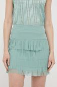 Спідниця Sisley колір зелений mini пряма Спідниця Sisley колір зелений mini пряма