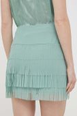 Спідниця Sisley колір зелений mini пряма Спідниця Sisley колір зелений mini пряма
