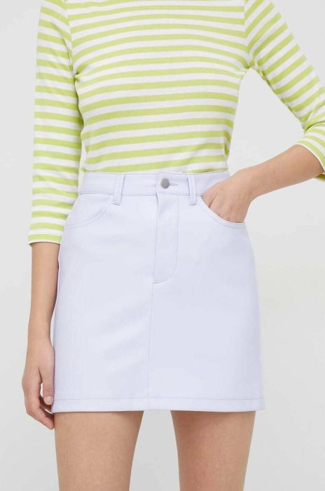 Спідниця United Colors of Benetton колір фіолетовий mini пряма Спідниця United Colors of Benetton колір фіолетовий mini пряма