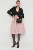 Спідниця Pinko колір рожевий mini розкльошена Спідниця Pinko колір рожевий mini розкльошена