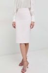 Спідниця Pinko колір рожевий midi олівець Спідниця Pinko колір рожевий midi олівець