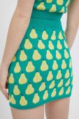 Бавовняна спідниця United Colors of Benetton колір зелений mini олівець Бавовняна спідниця United Colors of Benetton колір зелений mini олівець