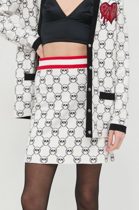 Спідниця Pinko колір білий mini пряма Спідниця Pinko колір білий mini пряма