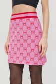 Спідниця Pinko колір рожевий mini пряма