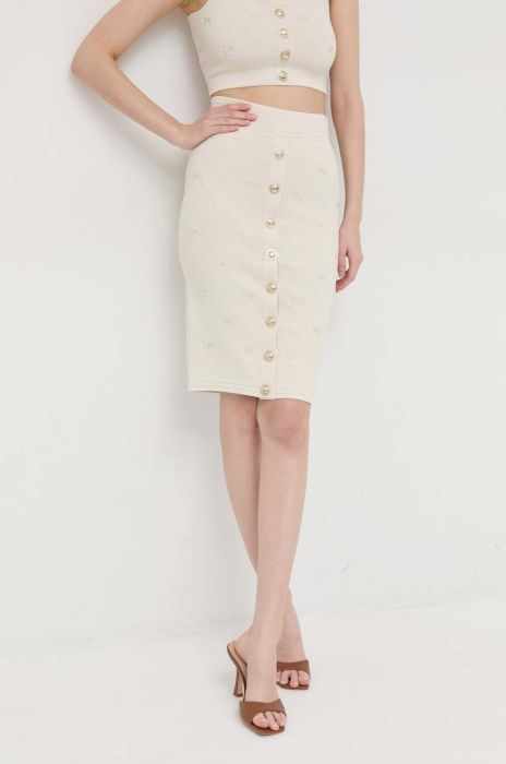 Спідниця Pinko колір бежевий mini олівець Спідниця Pinko колір бежевий mini олівець