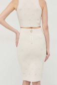 Спідниця Pinko колір бежевий mini олівець Спідниця Pinko колір бежевий mini олівець