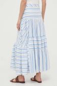 Льняна спідниця BOSS maxi розкльошена колір барвистий Льняна спідниця BOSS maxi розкльошена колір барвистий