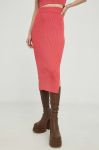 Спідниця BOSS колір червоний midi олівець Спідниця BOSS колір червоний midi олівець