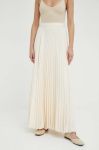 Спідниця Herskind колір бежевий maxi розкльошена Спідниця Herskind колір бежевий maxi розкльошена