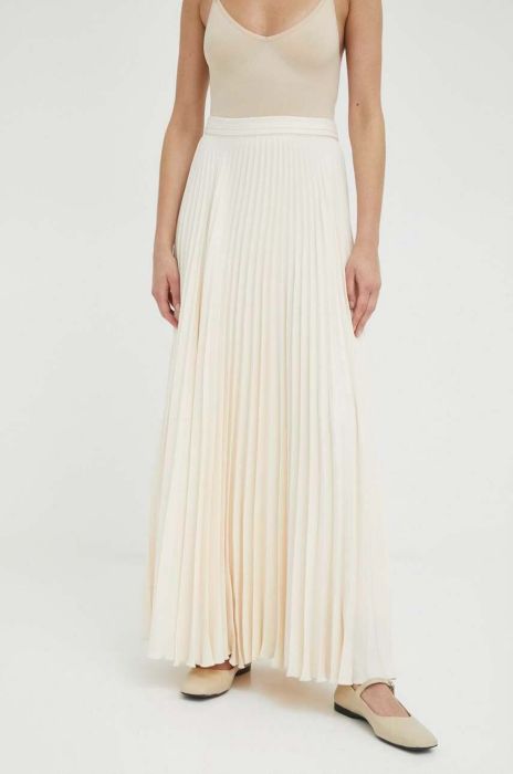 Спідниця Herskind колір бежевий maxi розкльошена