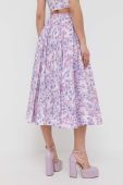 Спідниця Bardot колір фіолетовий midi розкльошена