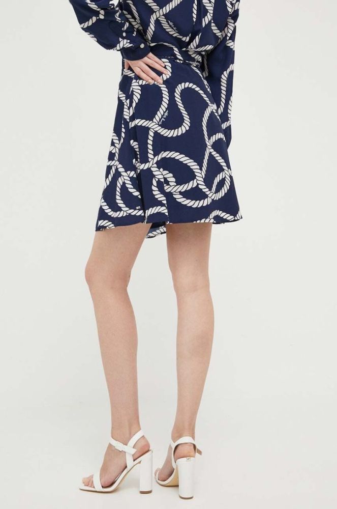 Спідниця Tommy Hilfiger колір синій mini розкльошена (3154116) фото 3