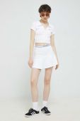 Спідниця Tommy Jeans колір білий mini розкльошена (2996680)