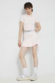 Спідниця Tommy Jeans колір рожевий mini розкльошена Спідниця Tommy Jeans колір рожевий mini розкльошена