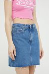 Джинсова спідниця Tommy Jeans mini пряма колір блакитний (3173887) Джинсова спідниця Tommy Jeans mini пряма колір блакитний (3173887)